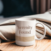 Beige Serenity Band Mug Kaffeetasse