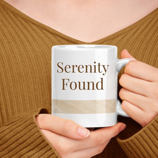 Beige Serenity Band Mug Kaffeetasse