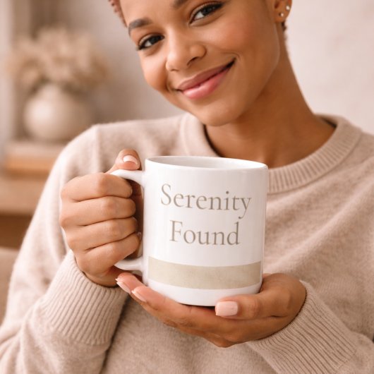 Beige Serenity Band Mug Kaffeetasse