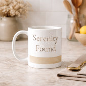 Beige Serenity Band Mug Kaffeetasse