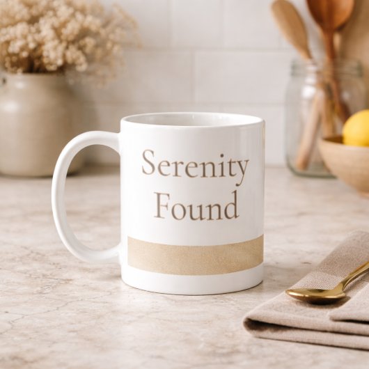 Beige Serenity Band Mug Kaffeetasse