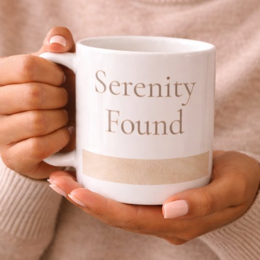 Beige Serenity-Band-Tasse Kaffeetasse