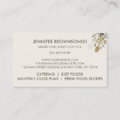 Beige Sheep Koch Bäckerei Visitenkarte (Rückseite)