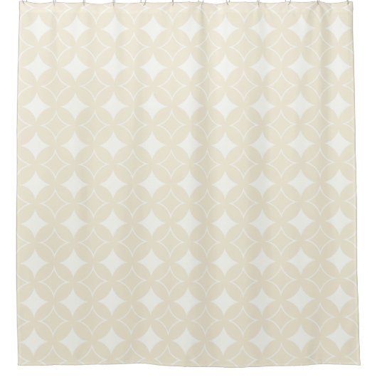 Beige Shippo-Muster Duschvorhang (Vorderseite)