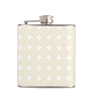Beige Shippo-Muster Flachmann