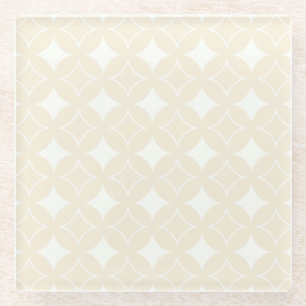 Beige Shippo-Muster Glasuntersetzer