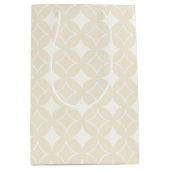 Beige Shippo-Muster Mittlere Geschenktüte (Vorderseite)
