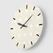 Beige shippo pattern große wanduhr (Winkel)
