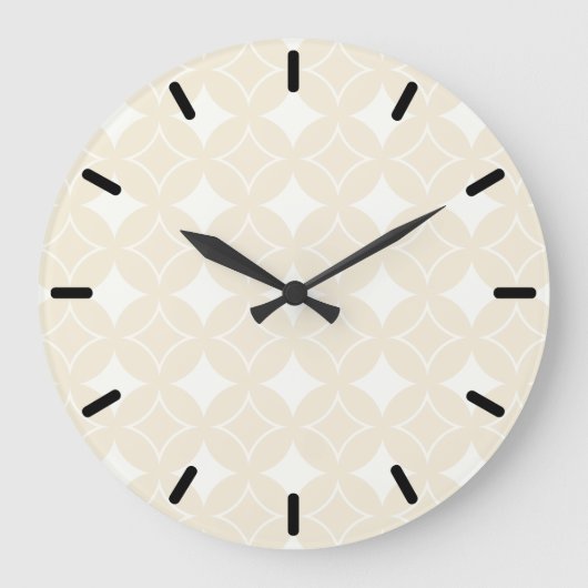 Beige shippo pattern große wanduhr (Vorderseite)