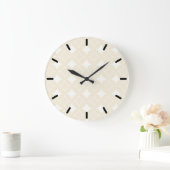 Beige shippo pattern große wanduhr (Zuhause)