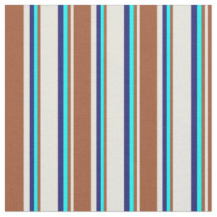 Beige, Siena, Cyan und Midnight Blue Colored Stoff