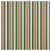 Beige, Siena, Dunkelgrau, Grün und Schwarz Stoff (Muster)