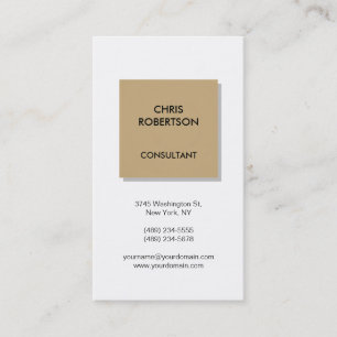 Beige Silver Gray Shadow White Business Card Visitenkarte