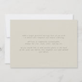 Beige Simple Modern Single Foto Abschluss Ankündigung (Rückseite)