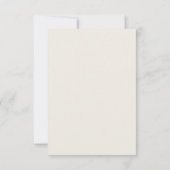Beige Simple Modern Wedding RSVP Karte (Rückseite)