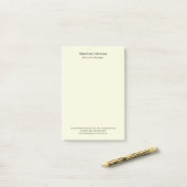 Beige Simple Schlicht Professionell Modern Minimai Post-it Klebezettel (Auf Schreibtisch)