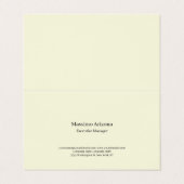 Beige Simple Schlichte Moderne Minimailst Professi Visitenkarten (Außenseite Aufgefaltet)