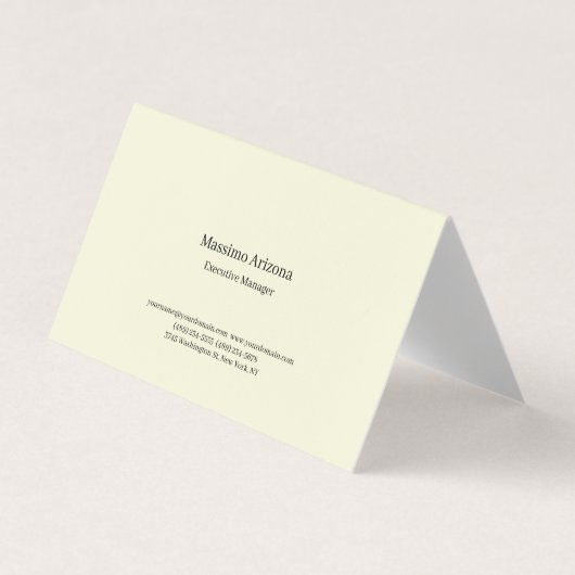 Beige Simple Schlichte Moderne Minimailst Professi Visitenkarten (Vorderseite)