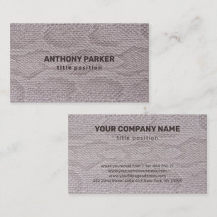Beige Snakeskin Business Card Visitenkarte