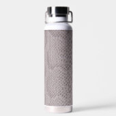 Beige Snakeskin Muster Wasserflasche Trinkflasche (Rückseite)