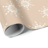 Beige Snowflake Harmonie Geschenkpapier (Rolleneckpunkt)