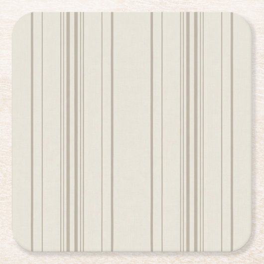 Beige Soft Stripe Untersetzer (Vorderseite)