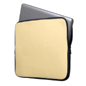 Beige Solid Color Laptopschutzhülle (Vorderseite Links)
