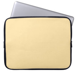 Beige Solid Color Laptopschutzhülle