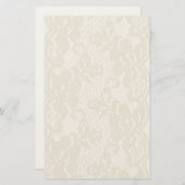 Beige Spitze Briefpapier (Vorne/Hinten)