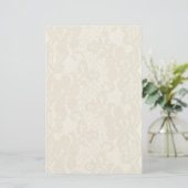 Beige Spitze Briefpapier (Stehend Vorderseite)