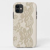 Beige Spitze Case-Mate iPhone Hülle (Rückseite)