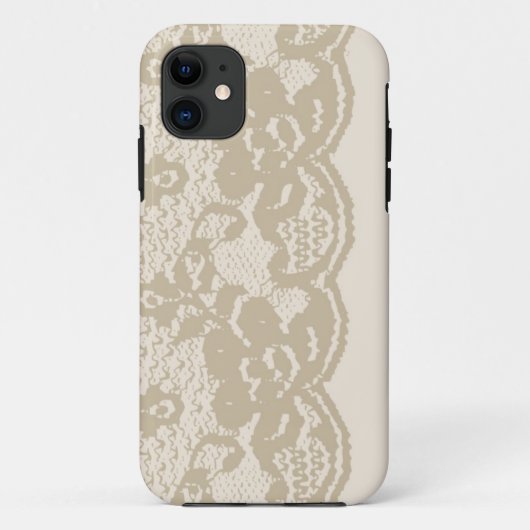 Beige Spitze Case-Mate iPhone Hülle (Rückseite)
