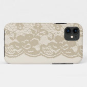 Beige Spitze Case-Mate iPhone Hülle (Rückseite (Horizontal))