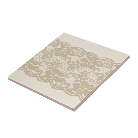 Beige Spitze Fliese (Seite)