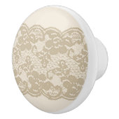 Beige Spitze Keramikknauf (Rechts)