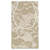 Beige Spitze Kleine Geschenktüte (Rückseite)