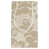 Beige Spitze Kleine Geschenktüte (Vorderseite)