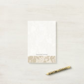 Beige Spitze Post-it Klebezettel (Auf Schreibtisch)