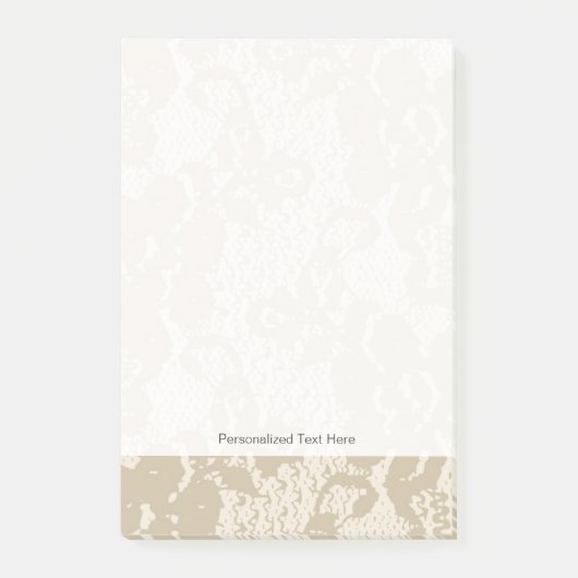 Beige Spitze Post-it Klebezettel (Vorderseite)