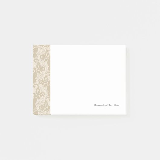 Beige Spitze Post-it Klebezettel (Vorderseite)