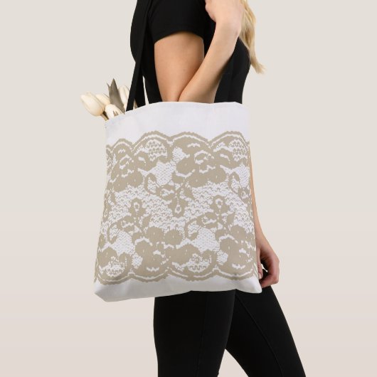 Beige Spitze Tasche (Von Nahem)
