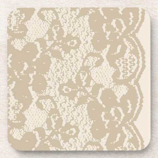 Beige Spitze Untersetzer (Vorderseite)