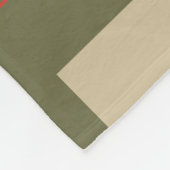 Beige Squares on Green Background With Red Grid Fleecedecke (Ecke)