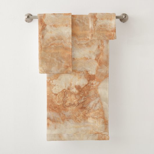 Beige Steinstruktur Badhandtuch Set (Insitu)