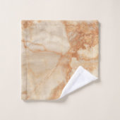 Beige Steinstruktur Badhandtuch Set (Waschlappen)
