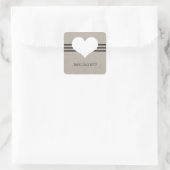 Beige Sticker für das moderne Herz (Tasche)