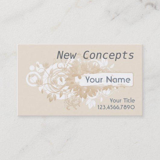 Beige Stilvoll, modern und Beruflich Visitenkarte (Vorderseite)