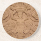 Beige Stone Carving Getränkeuntersetzer (Vorne)
