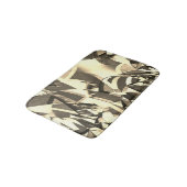 Beige Streifen auf einem braunen, tropfenden Bild Badematte (Schrägansicht)