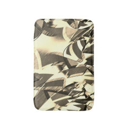 Beige Streifen auf einem braunen, tropfenden Bild Badematte